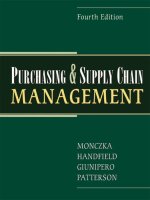 Purchasing and supply chain management 4th monczka