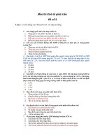 Đề thi trắc nghiệm môn Kinh tế phát triển (Đề số 2)