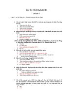 Đề thi trắc nghiệm môn Kinh tế phát triển (Đề số 4)