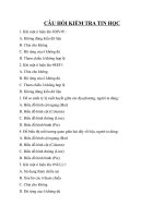 CÂU hỏi KIỂM TRA TIN học