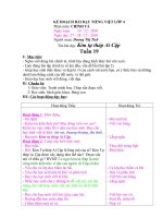 Kế hoạch bài dạy tiếng việt lớp 4 phân môn chính tả  tuần 19 đến 27 