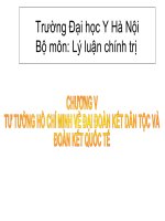 CHƯƠNG V TƯ TƯỞNG HỒ CHÍ MINH VỀ ĐẠI ĐOÀN KẾT DÂN TỘC VÀ ĐOÀN KẾT QUỐC TẾ