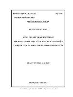 Đánh giá kết quả phẫu thuật nội soi sau phúc mạc cắt chỏm nang đơn thận tại bệnh viện đa khoa trung ương thái nguyên 