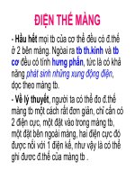 Slide điện thế màng (môn giải phẫu sinh lý) 