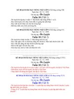 Kế hoạch bài dạy tiếng việt lớp 4 tiết tăng cường tuần 19 20 