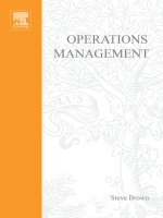 Operation management steven brown