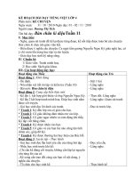 Kế hoạch bài dạy tiếng việt lớp 4 phân môn kể chuyện   tuần 11 đến 16 