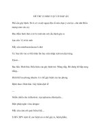 ĐỂ THI VI SINH vật có đáp án