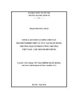 Nâng cao chất lượng cho vay doanh nghiệp nhỏ và vừa tại ngân hàng thương mại cổ phần công thương việt nam   chi nhánh đền hùng 