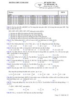 đề kiểm tra một tiết hình học 10 chương 1  hay (nâng cao)