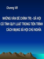 Chương VIII NHỮNG VẤN ĐỀ CHÍNH TRỊ - XÃ HỘI NHỮNG VẤN ĐỀ CHÍNH TRỊ - XÃ HỘI CÓ TÍNH QUY LUẬT TRONG T TRÌNH CÓ TÍNH QUY LUẬT TRONG TIẾN TRÌNH CÁCH MẠNG XÃ HỘI CHỦ NGHĨA