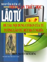 Tiểu luận  TRIẾT HỌC ĐỀ TÀI: NỘI DUNG CƠ BẢN CỦA TƯ TƯỞNG LÃO TỬ, RÚT RA Ý NGHĨA                                        PPT