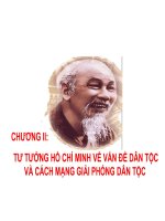 CHƯƠNG II:TƯ TƯỞNG HỒ CHÍ MINH VỀ VẤN ĐỀ DÂN TỘC VÀ CÁCH MẠNG GIẢI PHÓNG DÂN TỘC