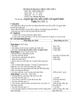 Kế hoạch bài dạy tiếng việt lớp 4 phân môn  tập làm văn tuần 11 đến 18 