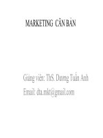 Slide Marketing Căn bản chương 1  5 Thầy Tuấn Anh Đại học Ngoại thương