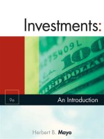 Investments an introduction 9th ed herbert b  mayo