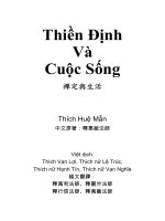 THIỀN ĐỊNH VÀ CUỘC SỐNG