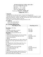 Kế hoạch bài dạy tiếng việt lớp 4 phân môn luyện từ và câu  tuần 18 đến 27 