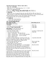 Kế hoạch bài dạy tiếng việt lớp 4 phân môn tập đọc 