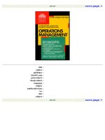 Operations management astreamline 3d course for student and business people