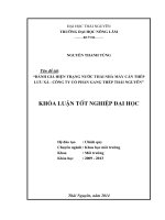 Đánh giá hiện trạng nước thải nhà máy cán thép lưu xá   công ty cổ phần gang thép thái nguyên 