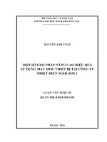 Một số giải pháp nâng cao hiệu quả sử dụng máy móc thiết bị tại công ty nhiệt điện nghi sơn 1