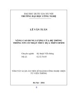 Nâng cao dung lượng của hệ thống thông tin vô tuyến có nhận thức dựa trên OFDM.