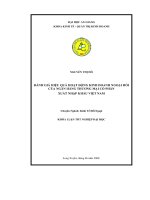 Đánh giá hiệu quả hoạt động kinh doanh ngoại hối của ngân hàng thương mại cổ phần xuất nhập khẩu Việt Nam