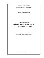 Phương pháp phân rã douglas rachford giải bài toán cân bằng 