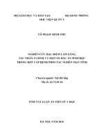 Nghiên cứu đặc điểm lâm sàng, tác nhân vi sinh và một số dấu ấn sinh học trong đợt cấp bệnh phổi tắc nghẽn mạn tính.