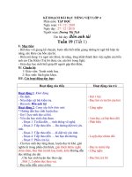 Kế hoạch bài dạy tiếng việt lớp 4 phân môn tập đọc tuần 19 đến 27 