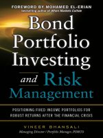 Bond portfolio investing and risk management  VINEER BHANSALI