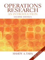OPERATIONS RESEARCH AN INTRODUCTION EIGHTH EDITION YAHA