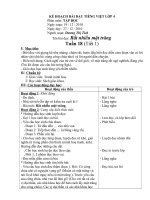 Kế hoạch bài dạy tiếng việt lớp 4 phân môn chính tả  tuần 18 đến 26 