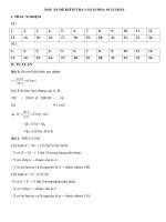 ĐÁP ÁN ĐỀ KIỂM TRA LẦN II HÓA 10 CƠ BẢN