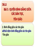 Giáo án điện tử bài 5 bình đẳng giữa các dân tộc, tôn giáo tiết 1