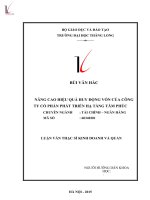 Nâng cao hiệu quả huy động vốn của công ty cổ phần phát triển hạ tầng tâm phúc 