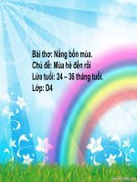 Slide bài giảng Nắng Bốn Mùa