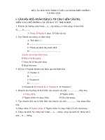 Bộ câu hỏi test sinh lý hệ cao đẳng điều dưỡng và phụ sản