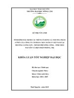 Tình hình mắc bệnh cầu trùng ở giống gà thương phẩm (CP707) của công ty cổ phần chăn nuôi CP việt nam tại phường lương sơn   thành phố sông công   tỉnh thái nguyên và biện pháp phòng trị 