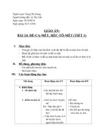 giáo án hiện hành đềcamét, héctômét toán lớp 3 tuần 10