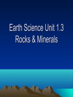 Earth science unit 1   rocks and minerals 