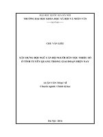 Xây dựng đội ngũ cán bộ người dân tộc thiểu số ở tỉnh tuyên quang trong giai đoạn hiện nay 