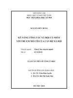 Kỹ năng công tác xã hội cá nhân với trẻ em mồ côi của cán bộ xã hội