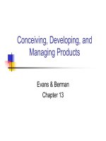 Diffusion process (Conceiving, Developing and Managing Products)  Evans and Berman chapter 13