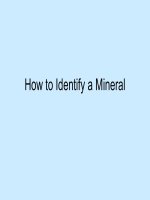 How to identify a mineral 