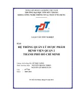 Hệ thống quản lý dược phẩm bệnh viện quận 2 thành phố Hồ Chí Minh