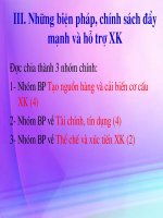 Bài giảng chính sách thương mại quốc tế chương 10  những biện pháp, chính sách đẩy mạnh và hỗ trợ XK phần 2 