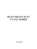 Tài liệu QUản trị sản xuất và tác nghiệp