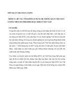 TÌNH HÌNH ÁP DỤNG HỆ THỐNG QUẢN TRỊ CHẤT LƯỢNG THEO ISO 9000:2000( HOẶC 2008) Ở VIỆT NAM